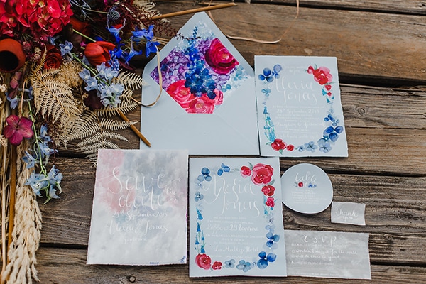 Bohemian προσκλητήρια για γάμο