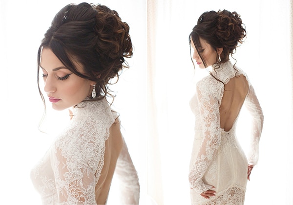 Εντυπωσιακό νυφικό χτένισμα