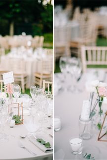 Στολισμος δεξιωσης με γεωμετρικα σχηματα