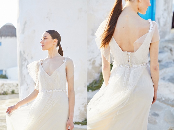 Νυφικό χτένισμα ίσια αλογοουρά