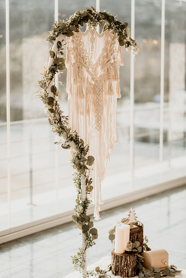 Χειροποιητο backdrop με macrame Χειροποιητο backdrop με macrame