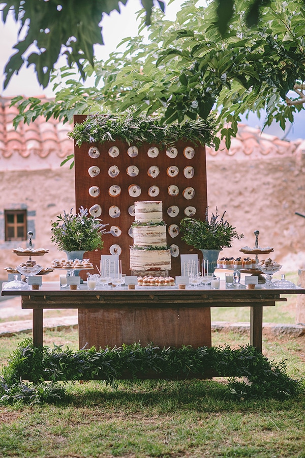 Dessert table and donuts wall