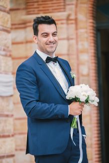 Λευκή νυφική ανθοδέσμη