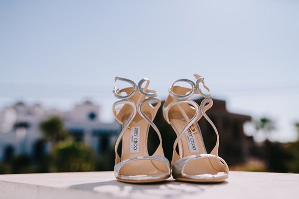 Ασημί πέδιλα γάμου