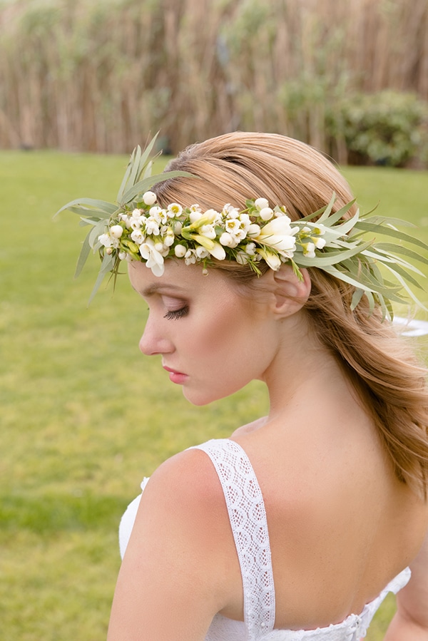 Ρομαντικο στεφανακι με λουλουδια