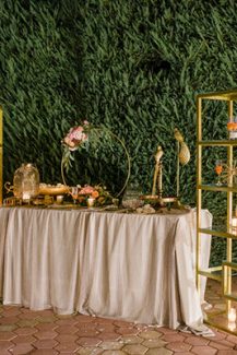 Luxurious welcome table