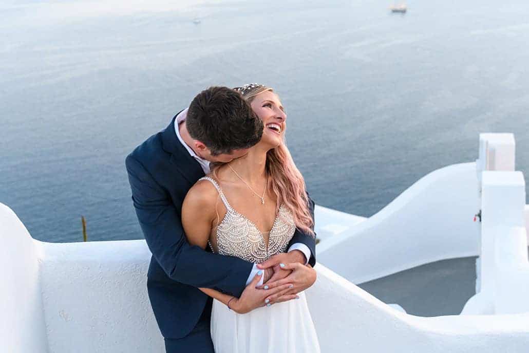 Υπέροχος ανοιξιάτικος γάμος στην Σαντορίνη με μαγευτική θέα │ Jana & Dimitri