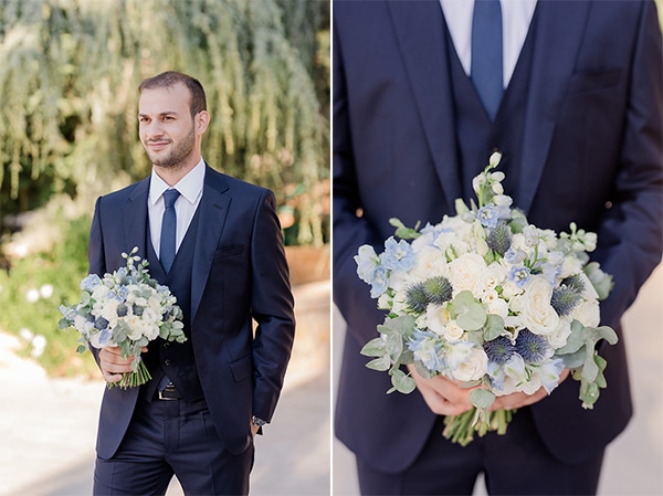 romantic-summer-wedding-athens-dusty-blue-flowers_15A