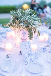 Πανέμορφα pots από γυψοφύλλη και πρασινάδα