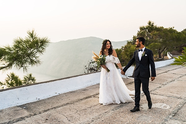 Bohemian φθινοπωρινός γάμος στη Σαντορίνη │ Ηρώ & Μάρκος