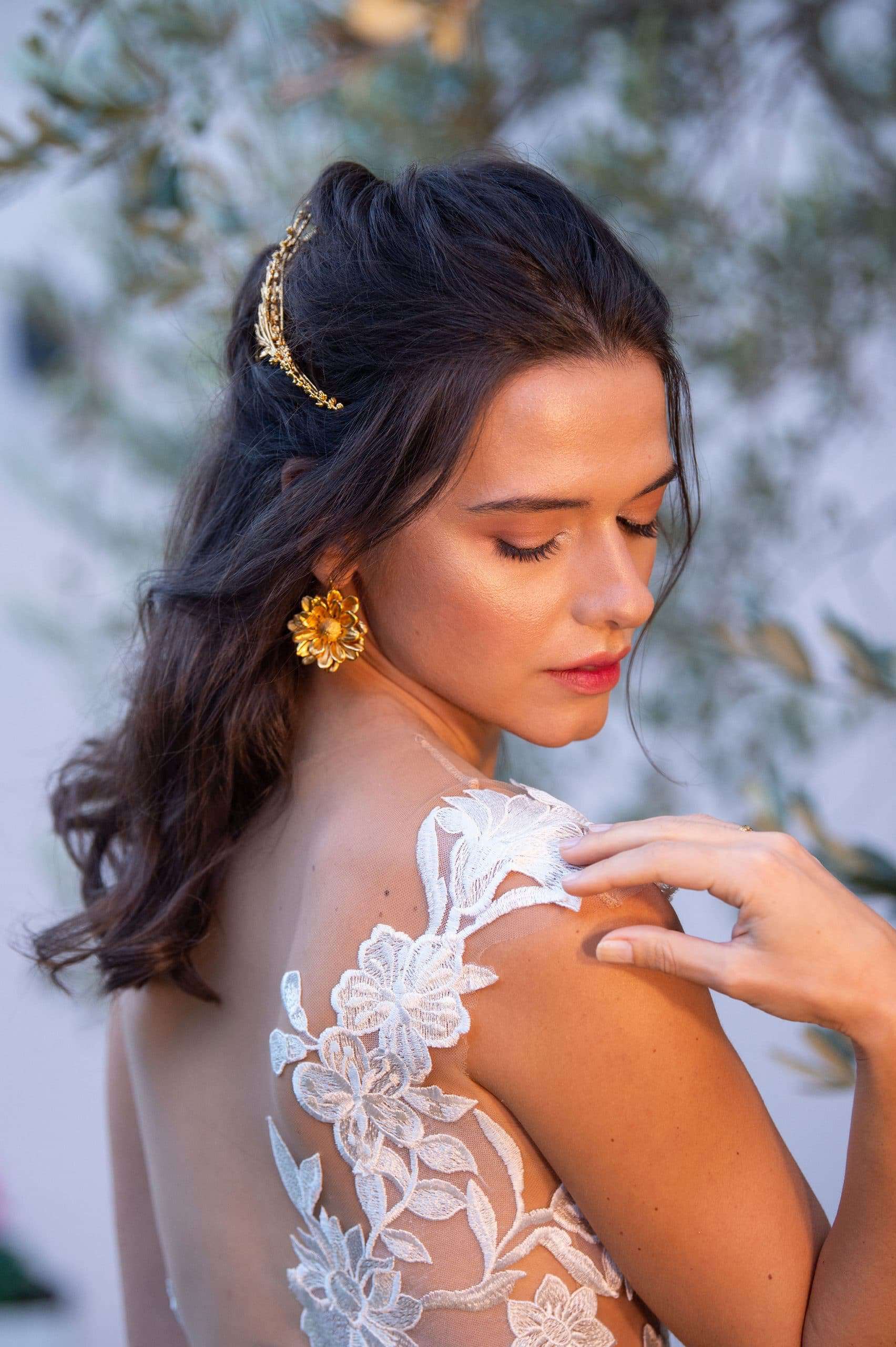 Εlegant νυφικα αξεσουαρ σε χρυσο