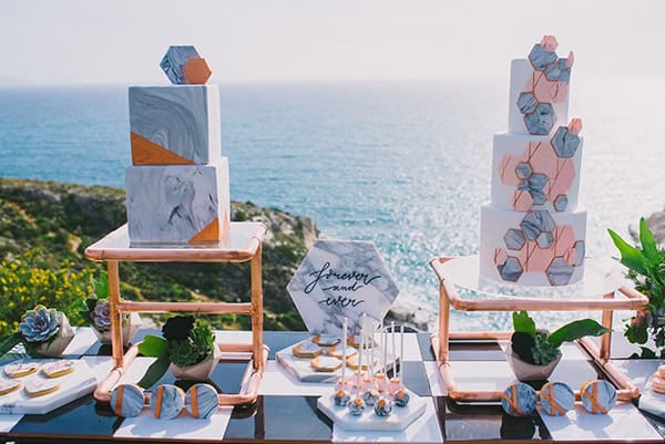 Elegant στολισμός dessert table γάμου