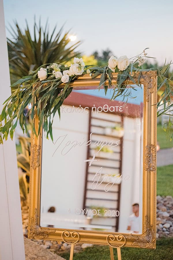 Πίνακας καλωσορίσματος με χρυσό frame