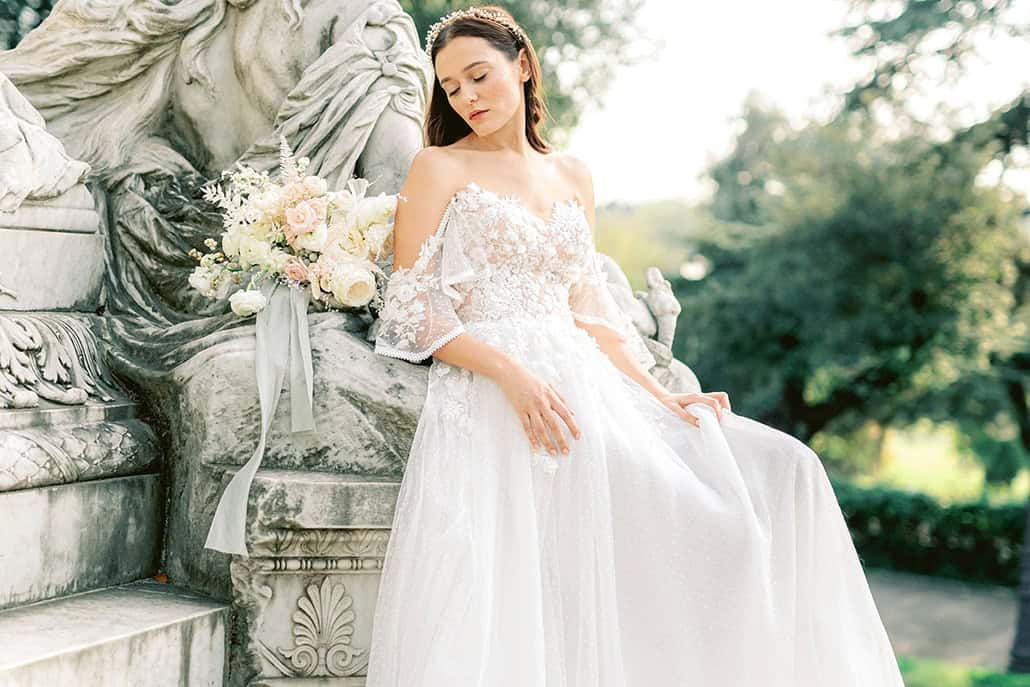 Oνειρική φωτογράφιση στη Ρώμη με τα πιο ρομαντικά νυφικά φορέματα