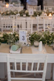 Αρίθμιση τραπεζιών σε λευκό frame