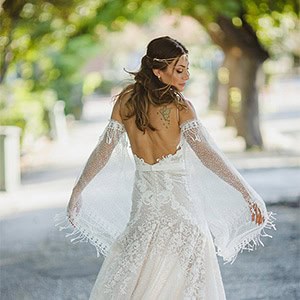 Boho chic γάμος στην Αθήνα με pampas grass λευκά λουλούδια │ Ειρήνη & Σπύρος