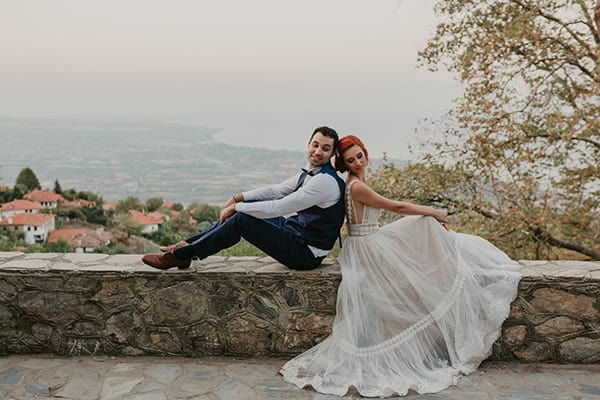 Μποέμ φθινοπωρινός γάμος στο Λιτόχωρο με λουλούδια σε παστέλ αποχρώσεις │ Κατερίνα & Χρήστος