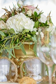 Romantic chic διακόσμηση τραπεζιών δεξίωσης με χρυσές λεπτομέρειες