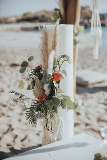 Bohemian διακόσμηση νυφικής λαμπάδας