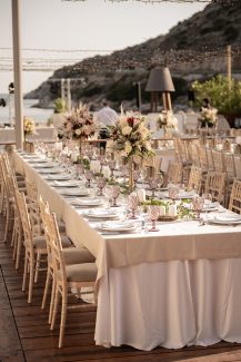 Μποέμ στολισμός τραπεζιών δεξίωσης με pampas grass