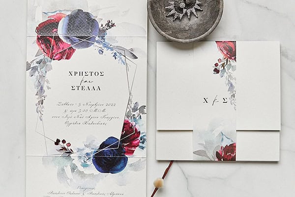 Chic προσκλητήρια γάμου από To Monogramma με κομψές λεπτομέρειες