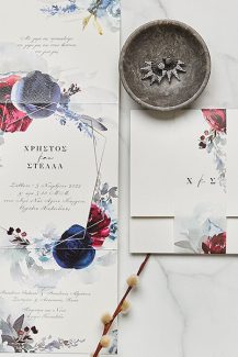 Floral προσκλητήρια γάμου από To Monogramma