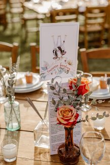 Αρίθμηση τραπεζιών δεξίωσης με animal pattern