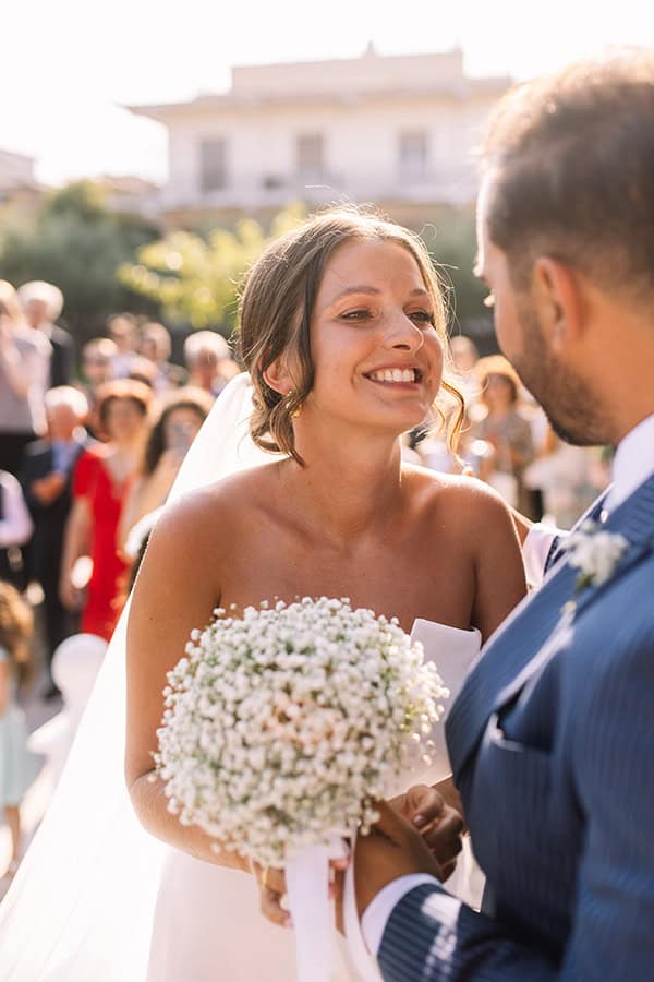 Ρομαντική νυφική ανθοδέσμη με γυψοφίλη