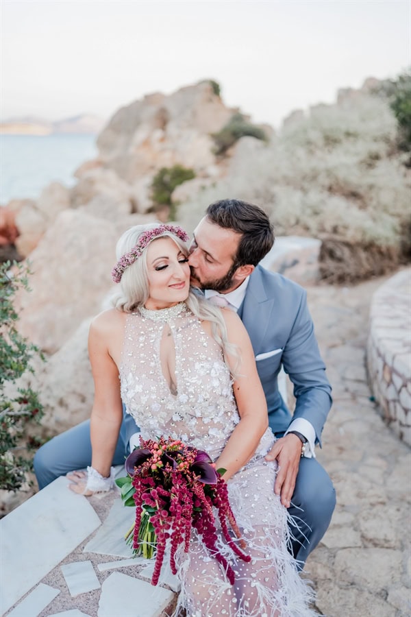 romantic wedding ktima laas lovely floral arrangements_13