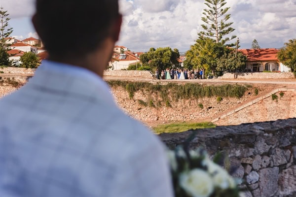 Fall Wedding Methoni Castle Ivory Roses