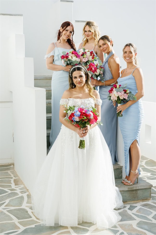 Romantic Destination Wedding Naxos Colorful Blooms
