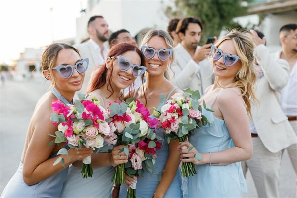 Romantic Destination Wedding Naxos Colorful Blooms
