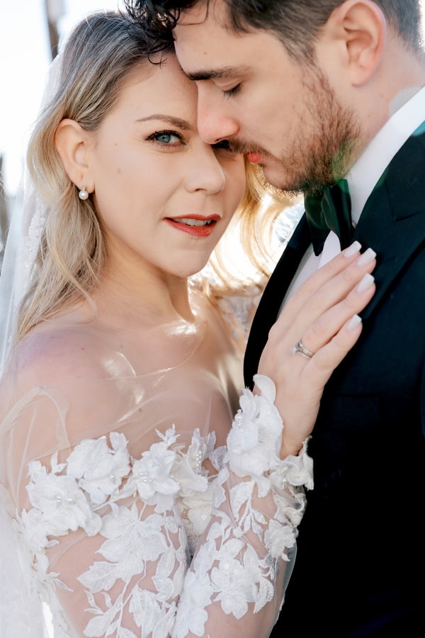 Rustic Chic Autumn Wedding Red Dahlias