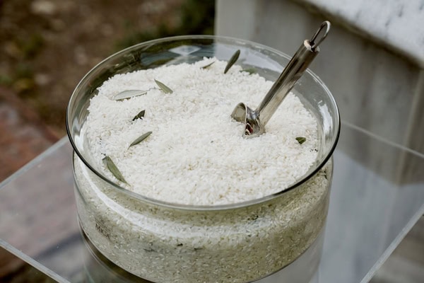 Summer Wedding Kavala White Roses Olive Leaves