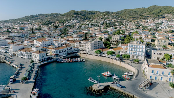 Beautiful Summer Wedding White Shades Spetses