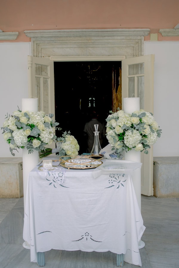Beautiful Summer Wedding White Shades Spetses