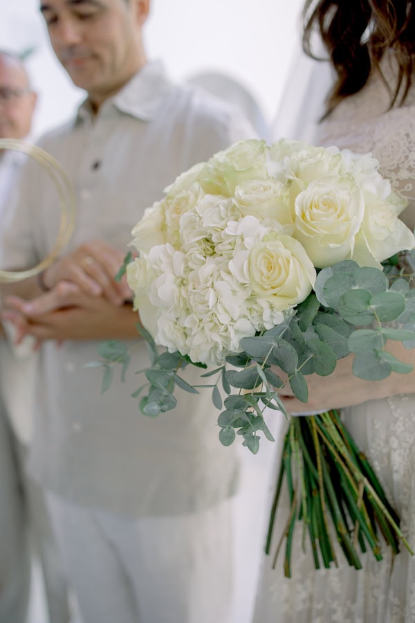 Beautiful Summer Wedding White Shades Spetses