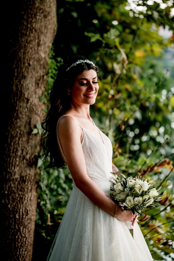 Beautiful Wedding Kastoria White Flowers Olives Leaves