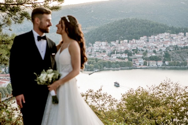 Beautiful Wedding Kastoria White Flowers Olives Leaves