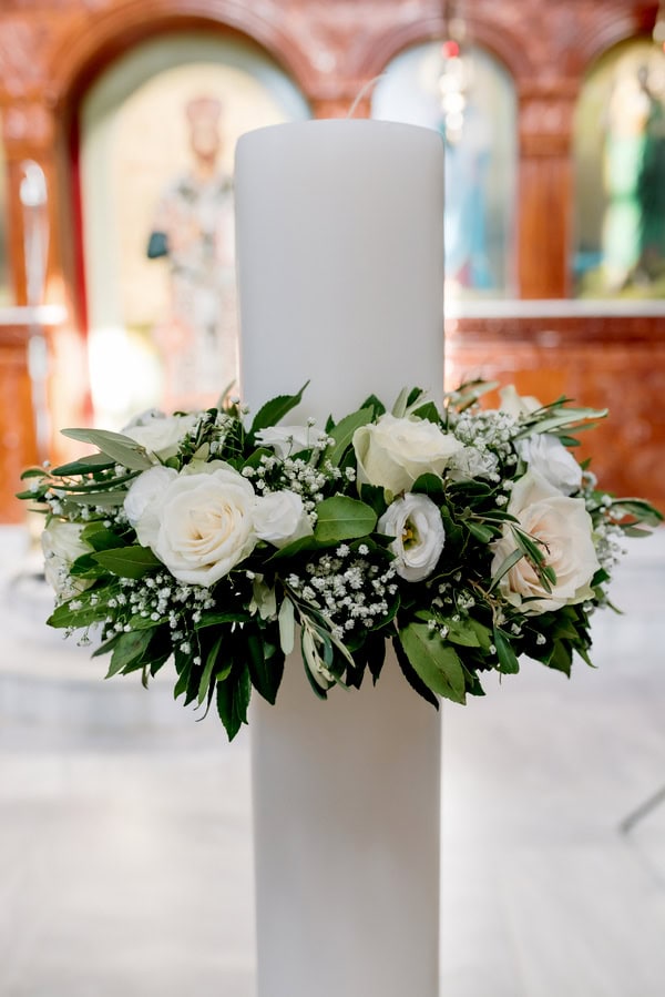 Beautiful Wedding Kastoria White Flowers Olives Leaves