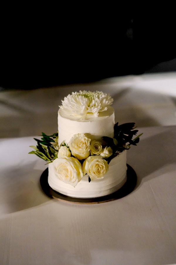 Chic Fall Wedding Imerovigli White Flowers