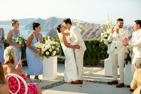 Destination Summer Wedding Beautiful Santorini
