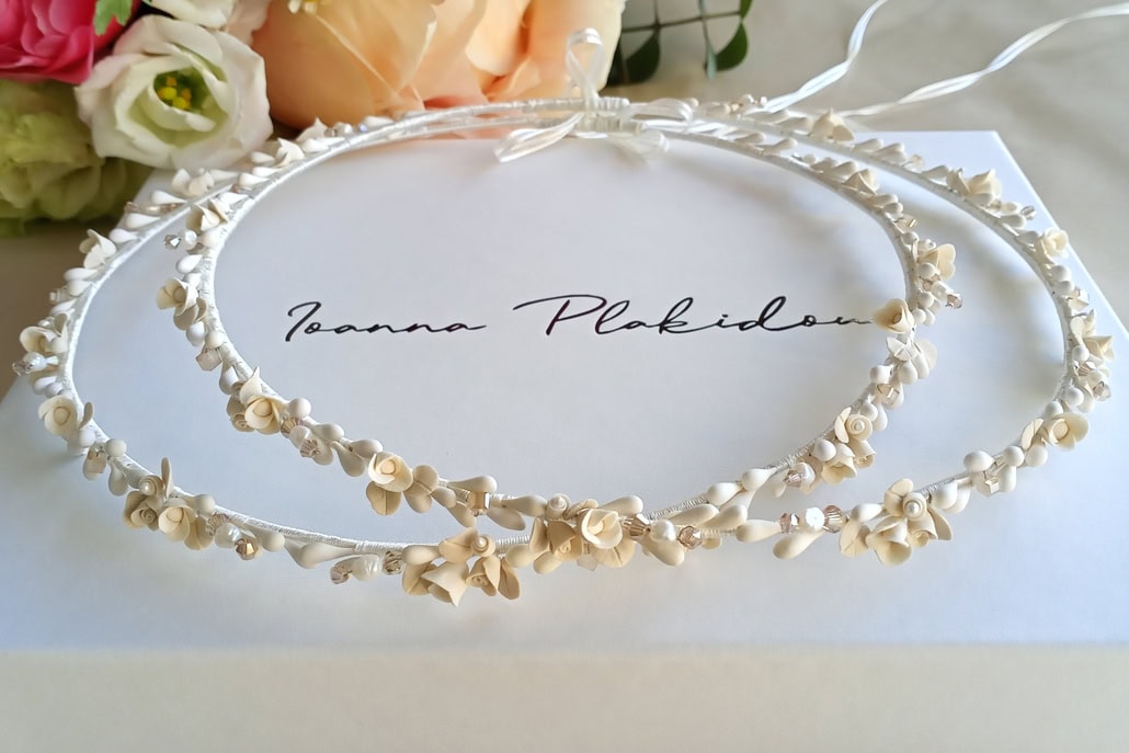 Πολυτελή στέφανα γάμου από την Joanna Plakidou