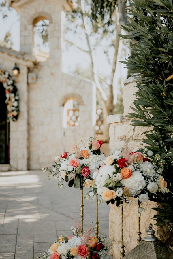 Romantic Summer Wedding Pale Peach Blooms