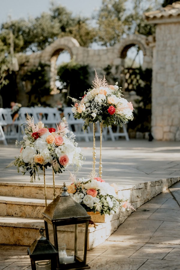 Romantic Summer Wedding Pale Peach Blooms