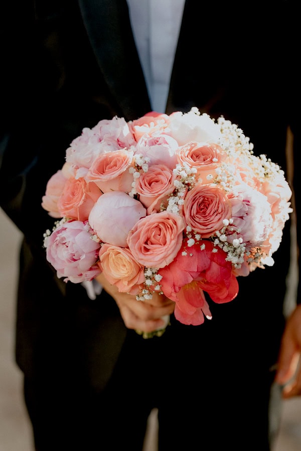 Romantic Summer Wedding Pale Peach Blooms