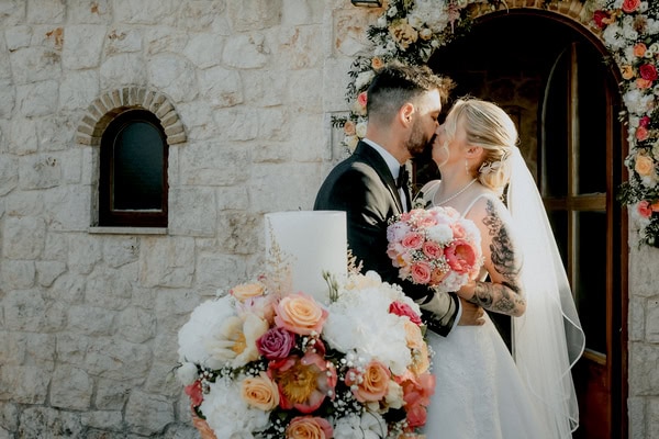 Romantic Summer Wedding Pale Peach Blooms