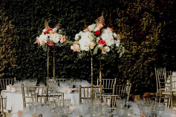 Romantic Summer Wedding Pale Peach Blooms