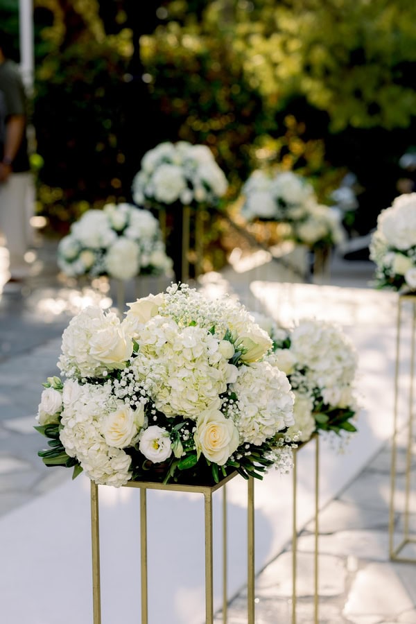 Romantic Summer Wedding White Flowers Chic Details