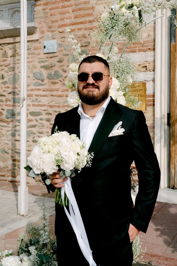 Summer Chic Wedding Baptism Thessaloniki All White Flowers